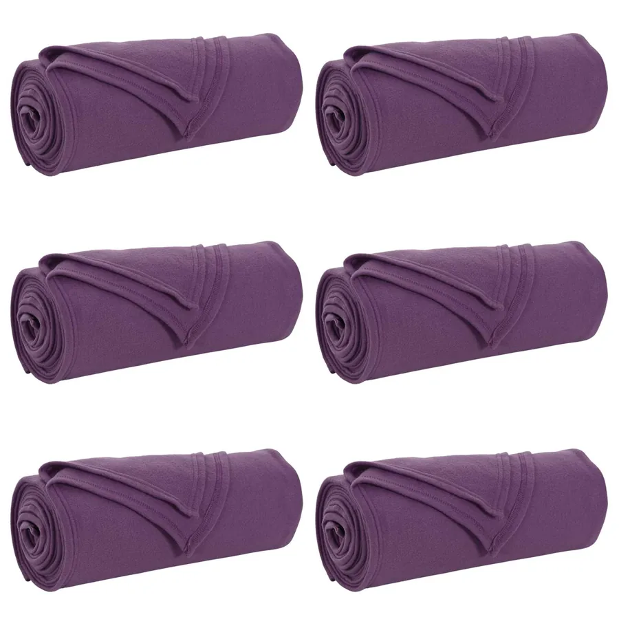 Couvertures à jeter 6 pcs Violet 170 x 130 cm Toison - 2