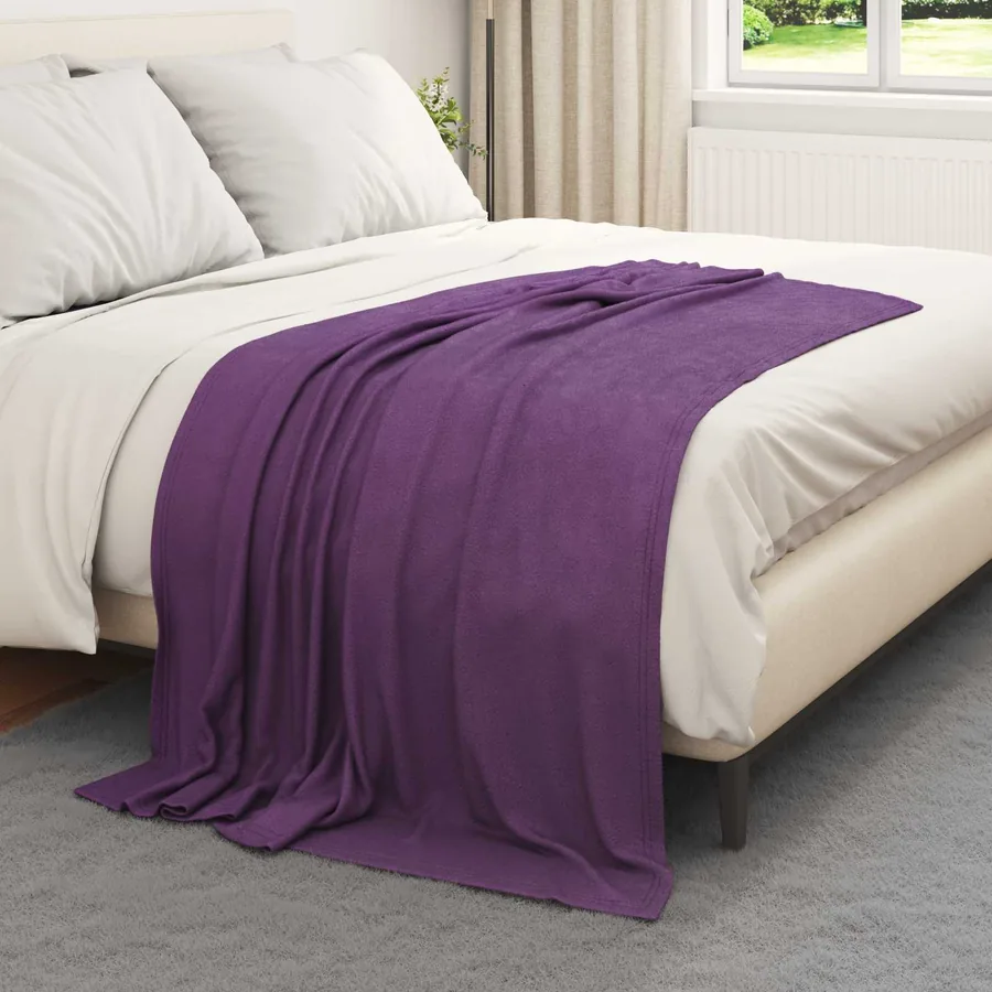 Couvertures à jeter 6 pcs Violet 170 x 130 cm Toison - 3