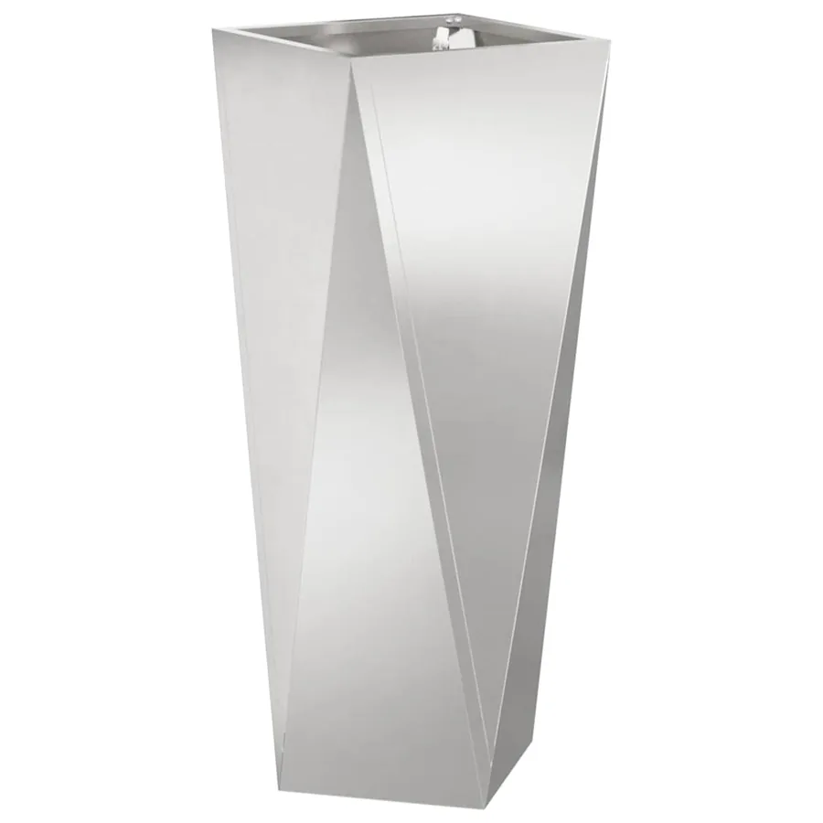 Jardinière 2 pc Argent 30 x 30 x 75 cm Acier inoxydable - 5