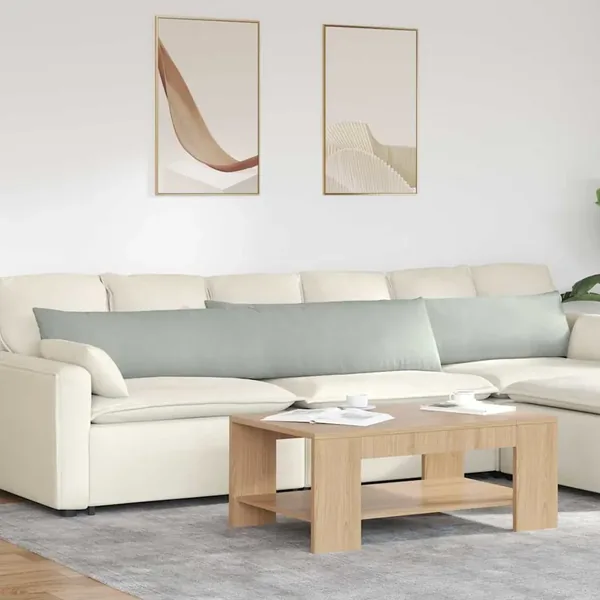 Coussins de canapé 2 pcs Gris clair 200 x 40 cm