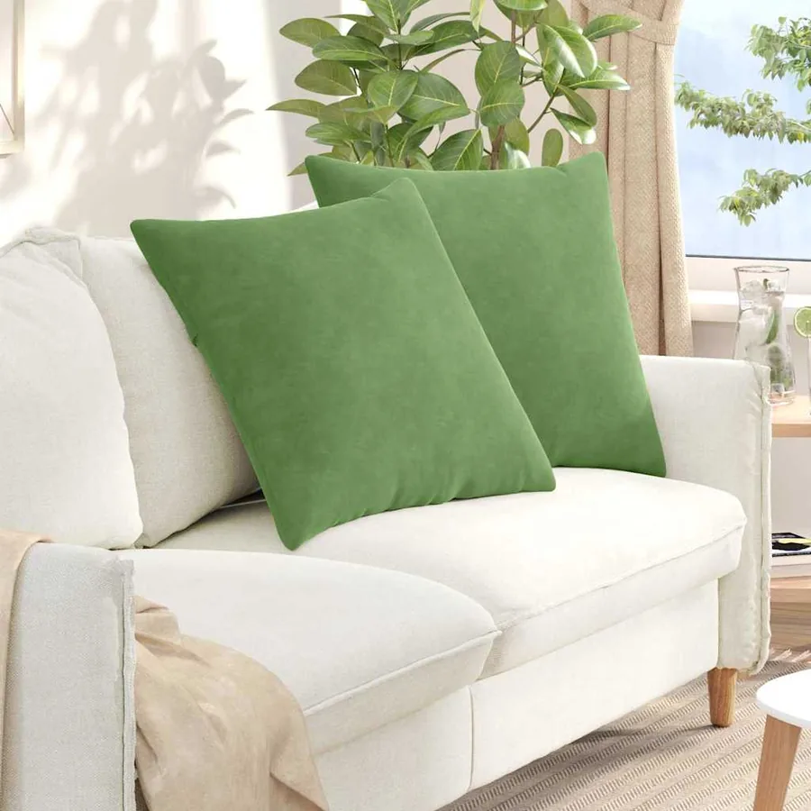 Coussins de canapé 2 pcs Vert clair 60 x 60 cm