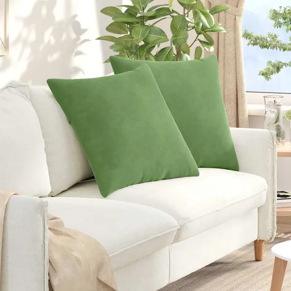 Coussins de canapé 2 pcs Vert clair 60 x 60 cm