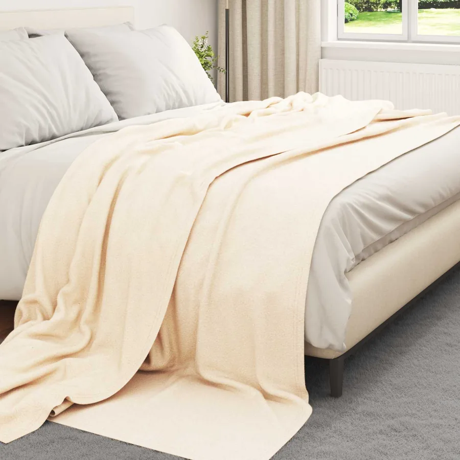 Couvertures à jeter 6 pcs Crème 240 x 220 cm Toison - 3