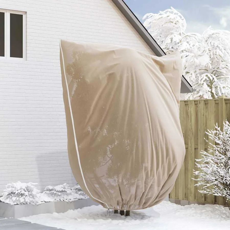 Couvercles de Fleece de Protection Anti-Gel pour Plantes Beige - 5