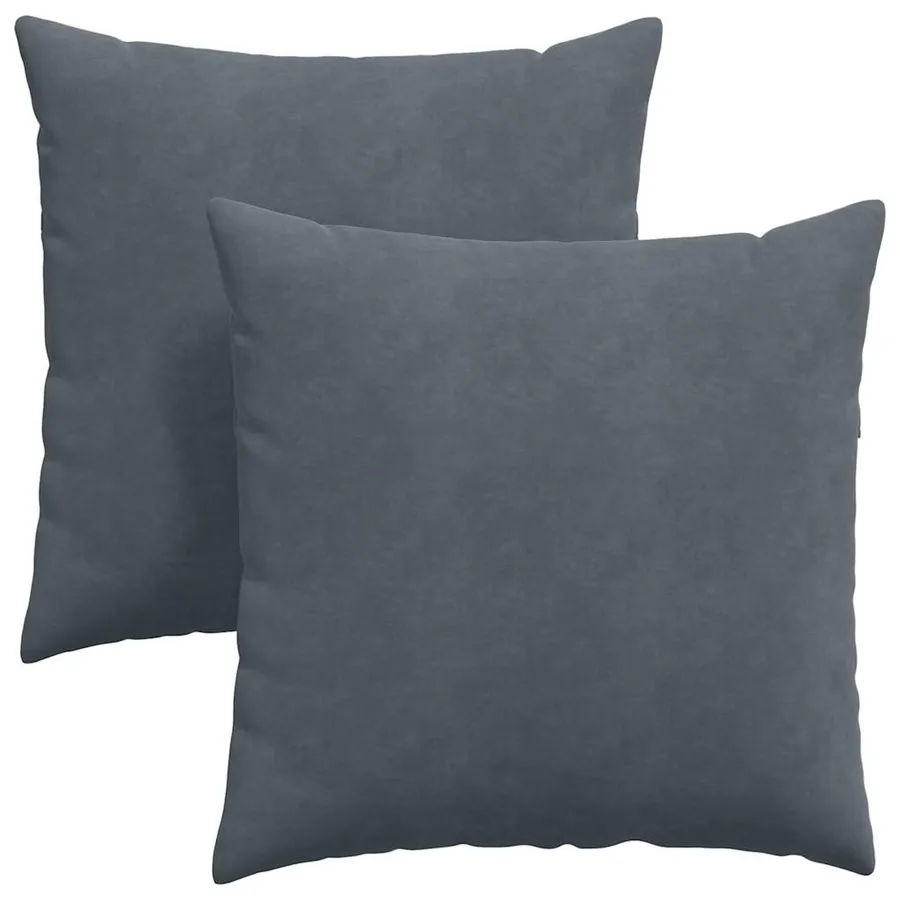 Coussins de canapé 2 pcs Gris foncé 60 x 60 cm - 2