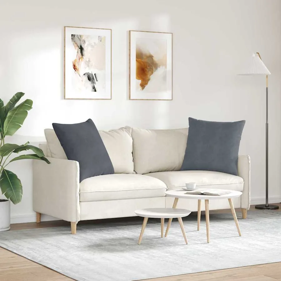 Coussins de canapé 2 pcs Gris foncé 60 x 60 cm - 4