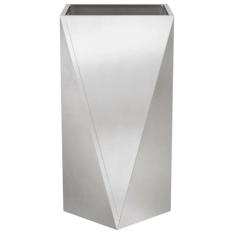 Jardinière 2 pc Argent 40 x 40 x 75 cm Acier inoxydable - 6