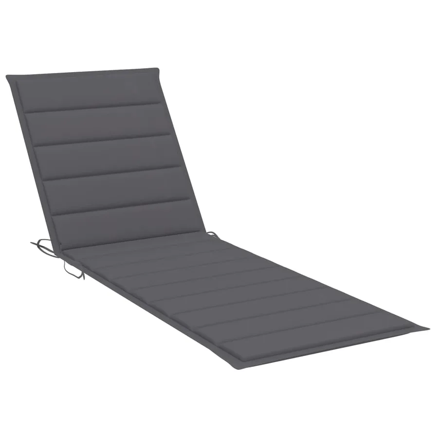 Chaise longue de jardin avec table et coussin Bois d'acacia - 8