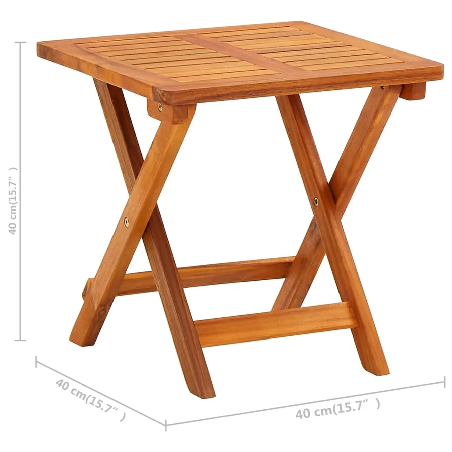 Chaise longue de jardin avec table et coussin Bois d'acacia - 9