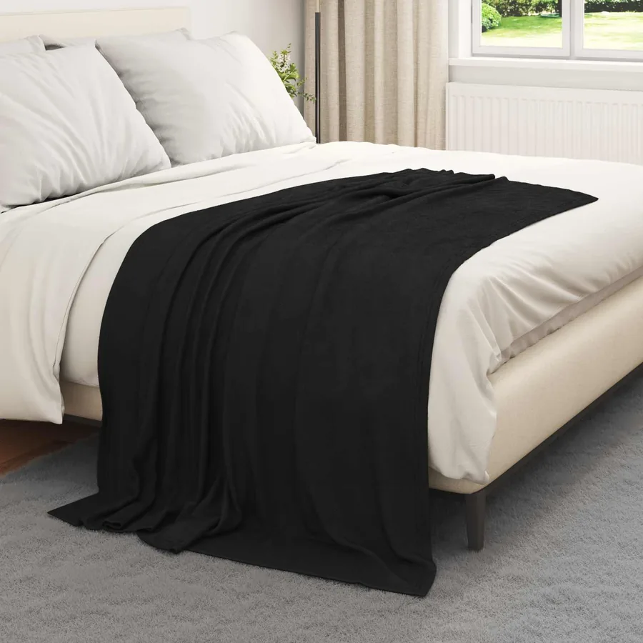 Couvertures à jeter 24 pcs Noir 170 x 130 cm Toison - 3