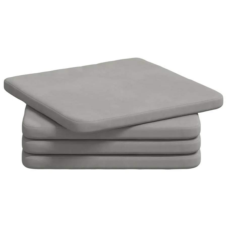 Coussins de siège 4 pcs Gris clair 40 x 40 x 3 cm - 2