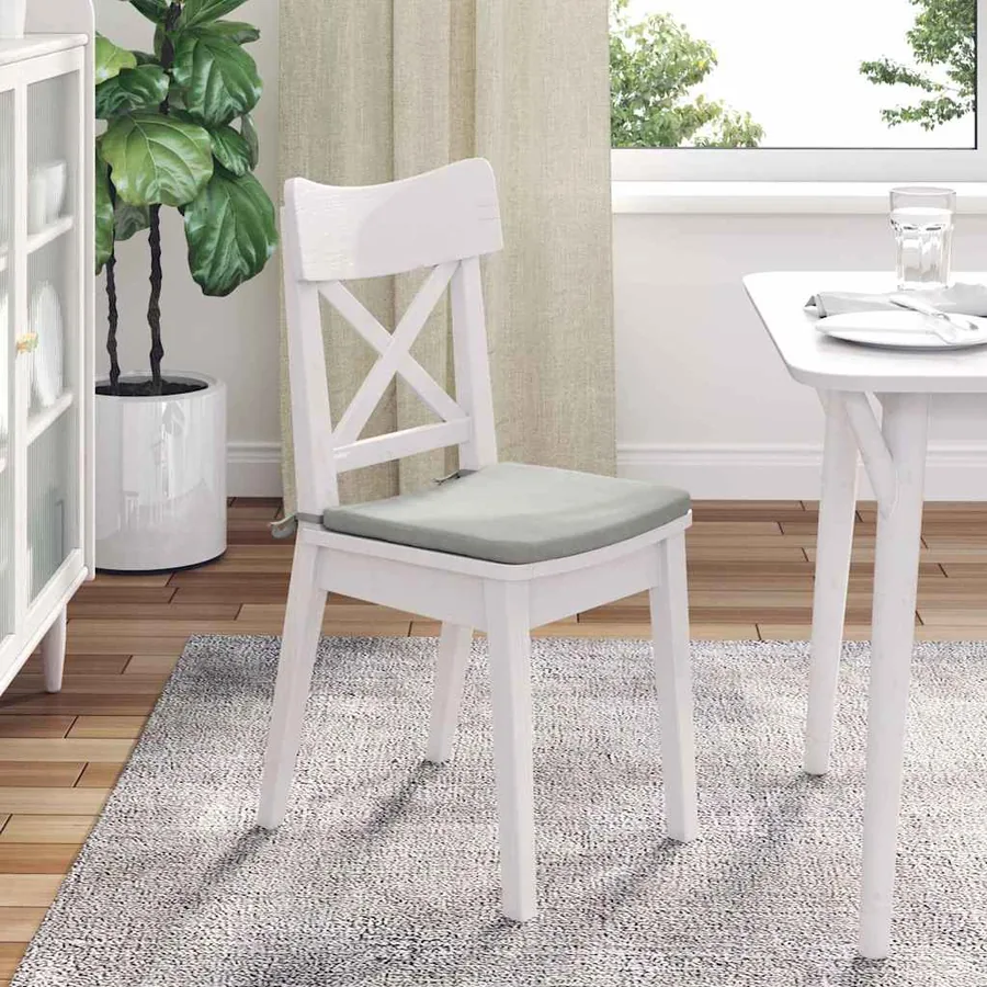 Coussins de siège 4 pcs Gris clair 40 x 40 x 3 cm - 4