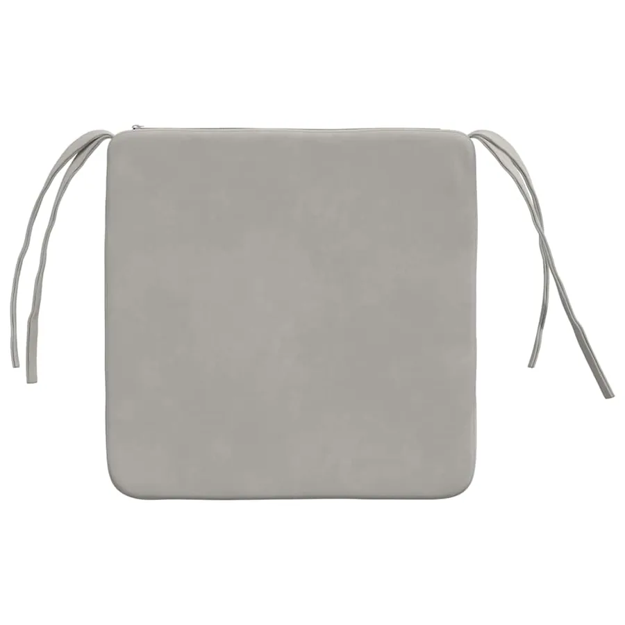 Coussins de siège 4 pcs Gris clair 40 x 40 x 3 cm - 7