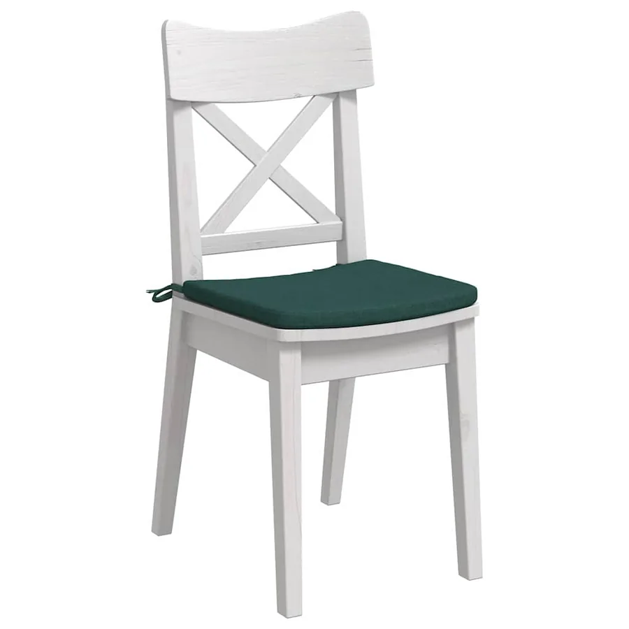 Coussins de siège 4 pcs Vert foncé 40 x 40 x 3 cm tissu - 3