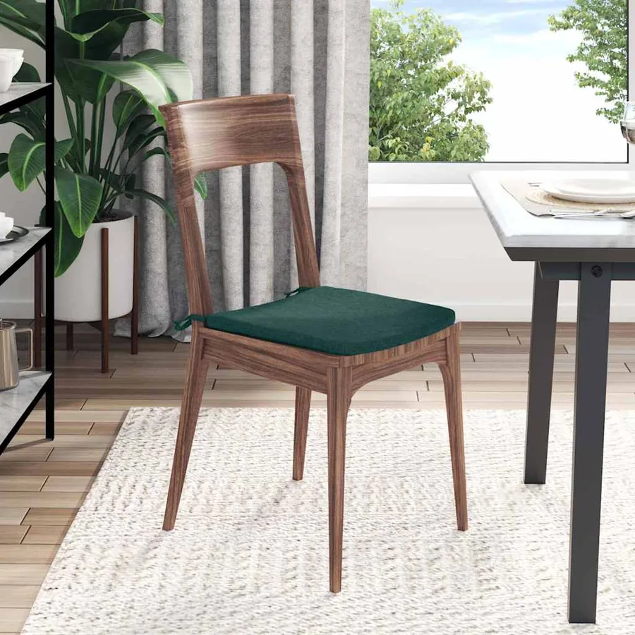 Coussins de siège 4 pcs Vert foncé 40 x 40 x 3 cm tissu - 4