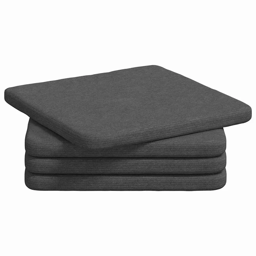 Coussins de siège 4 pcs Gris foncé 40 x 40 x 3 cm - 2