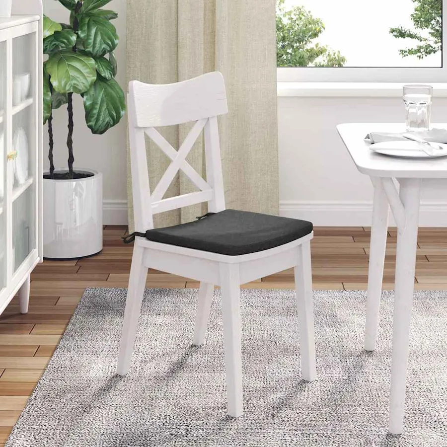Coussins de siège 4 pcs Gris foncé 40 x 40 x 3 cm - 4
