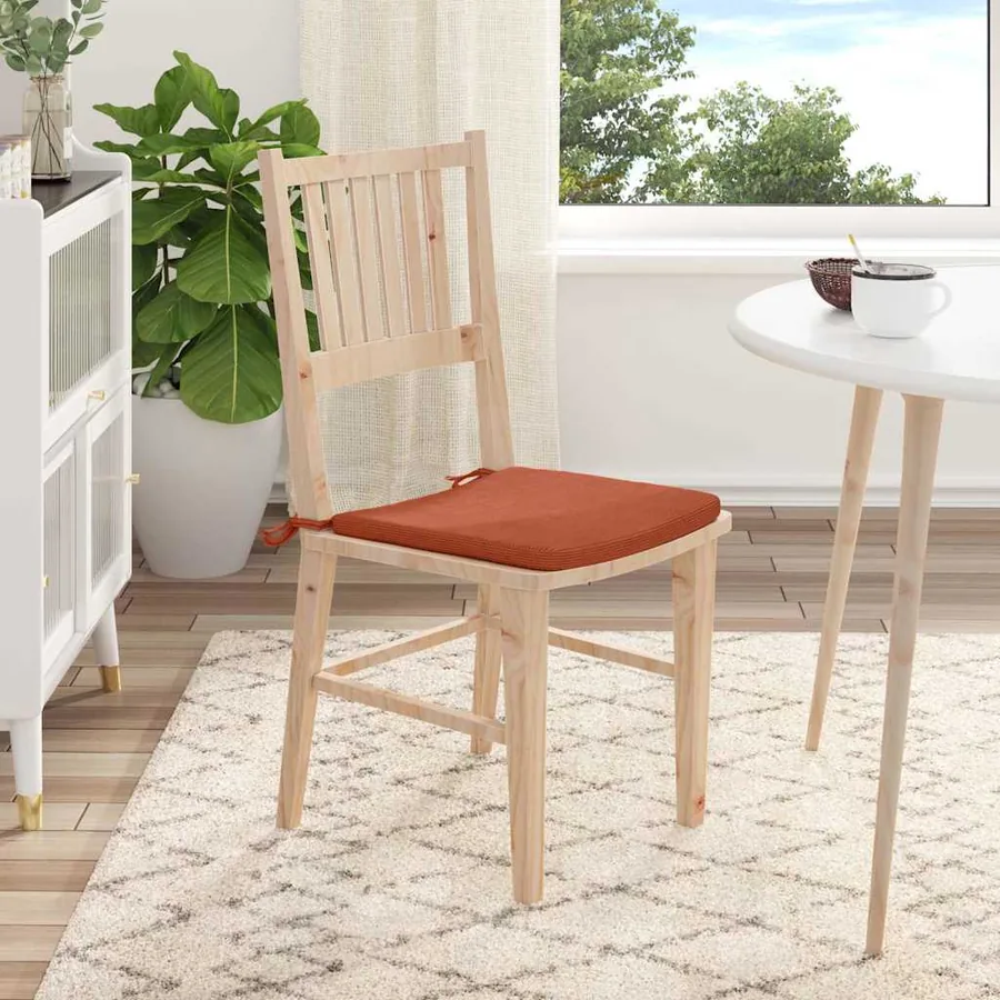 Coussins de siège 4 pcs Rouge orange 40 x 40 x 3 cm - 4