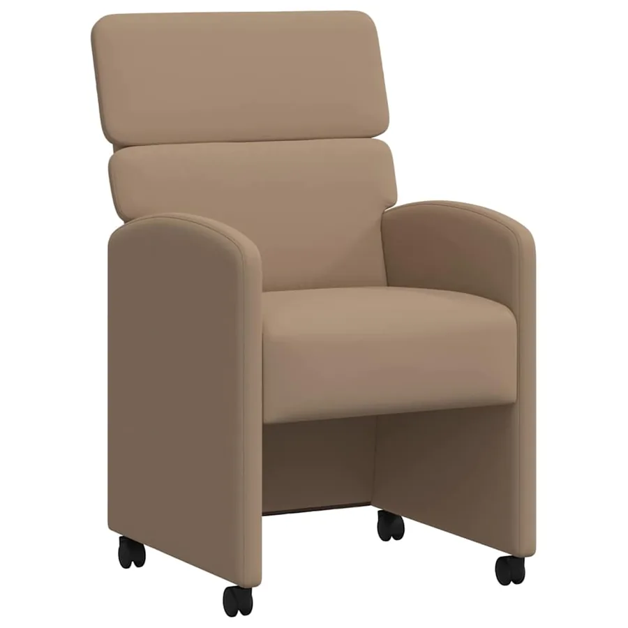 Chaises de Salle à Manger avec Roues 2 pcs Cappuccino - 2