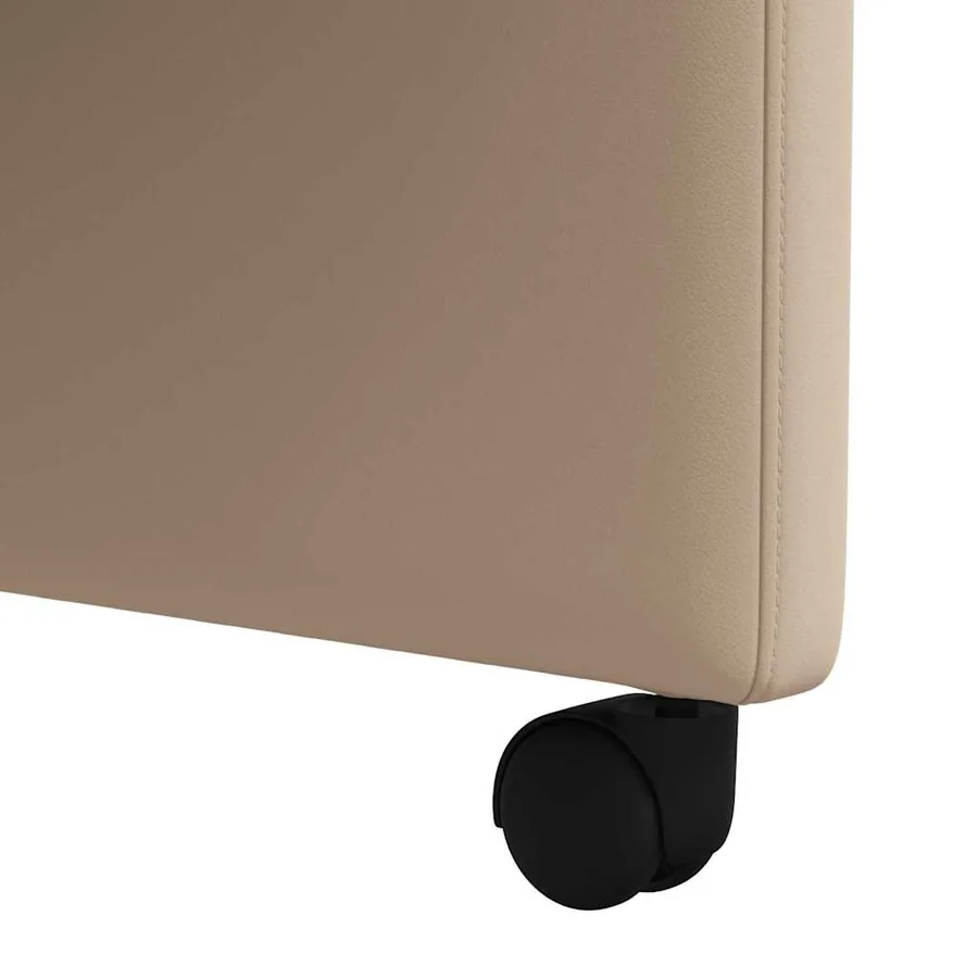 Chaises de Salle à Manger avec Roues 2 pcs Cappuccino - 9