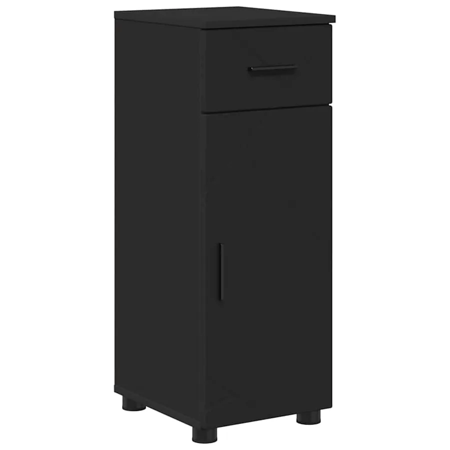 Ensemble de mobilier de salle de bain avec tiroir 4 pcs Noir - 7