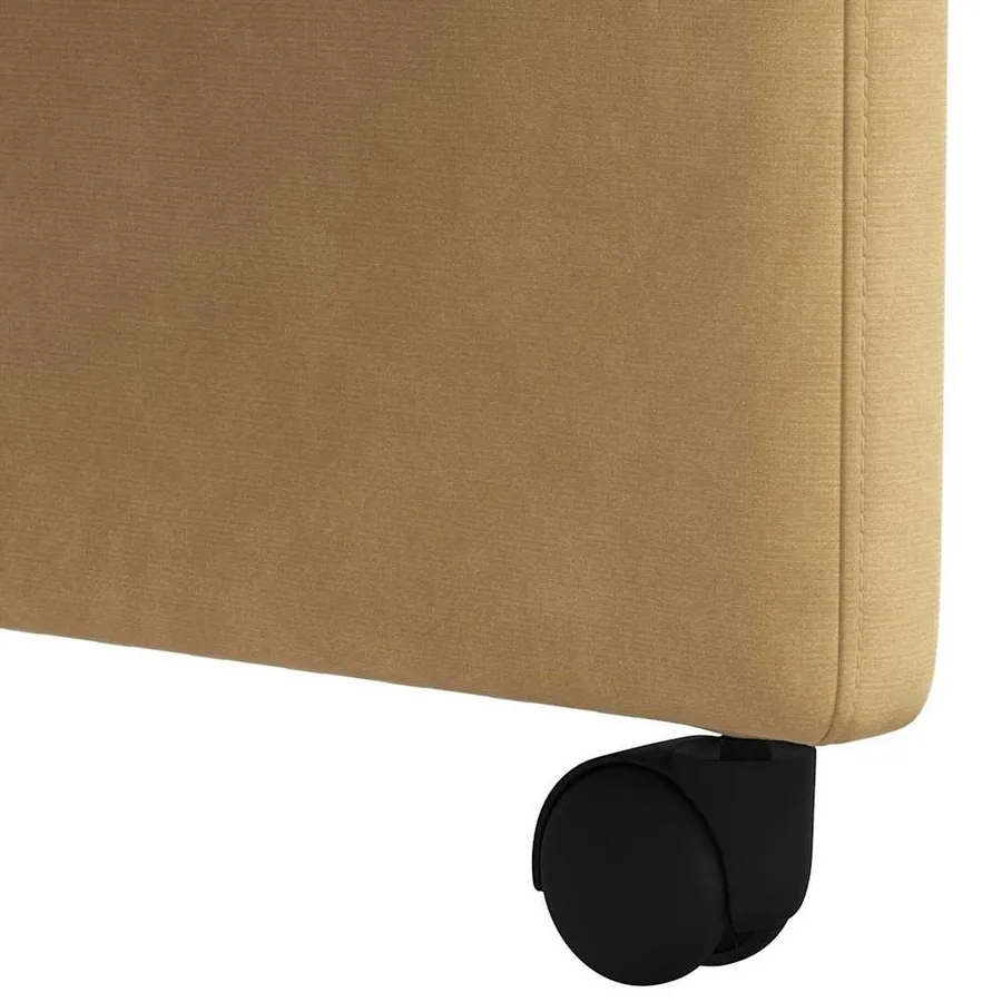 Chaises de Salle à Manger avec Roues 2 pcs Marron Velours - 9