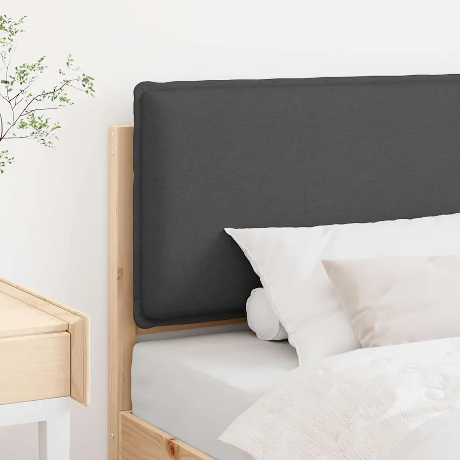 Tête de lit capitonnée Gris Naturel et Foncé 80 cm Pin massif - 3
