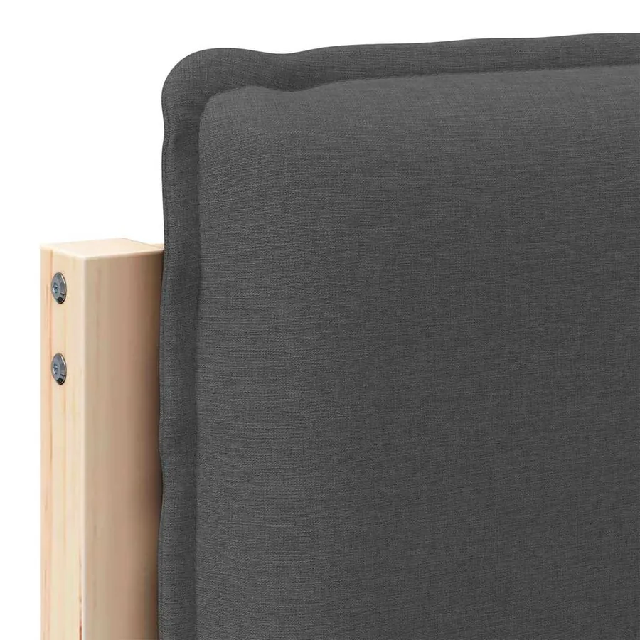 Tête de lit capitonnée Gris Naturel et Foncé 80 cm Pin massif - 9