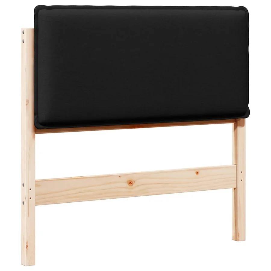 Tête de lit capitonnée Naturel et Noir 75 cm Pin massif - 2