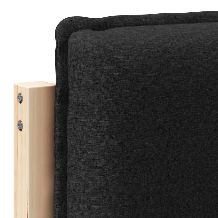 Tête de lit capitonnée Naturel et Noir 75 cm Pin massif - 9