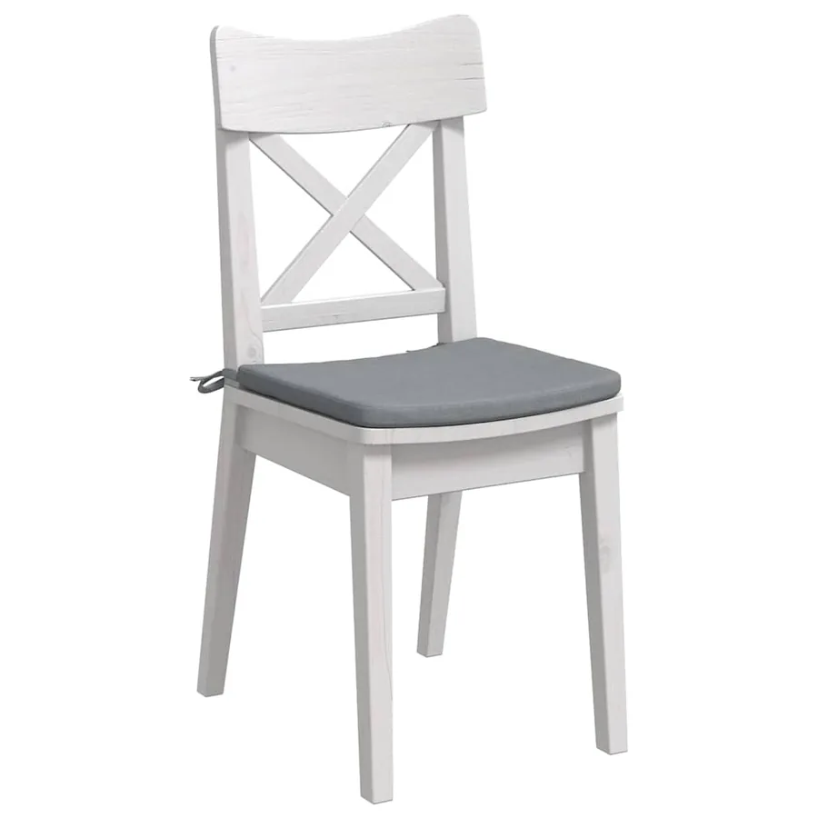 Coussins de siège 4 pcs Gris clair 40 x 40 x 3 cm tissu - 3
