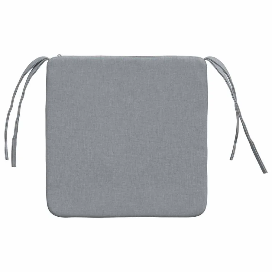 Coussins de siège 4 pcs Gris clair 40 x 40 x 3 cm tissu - 7