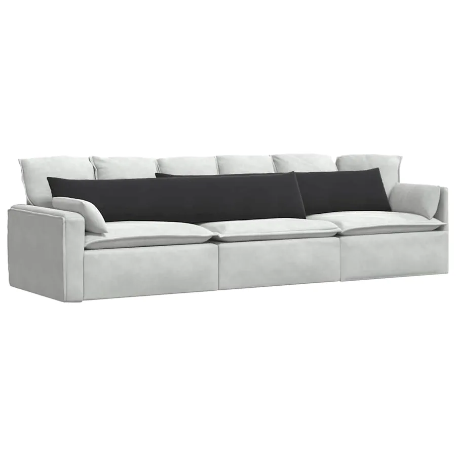 Coussins de canapé 2 pcs Noir 200 x 40 cm - 3