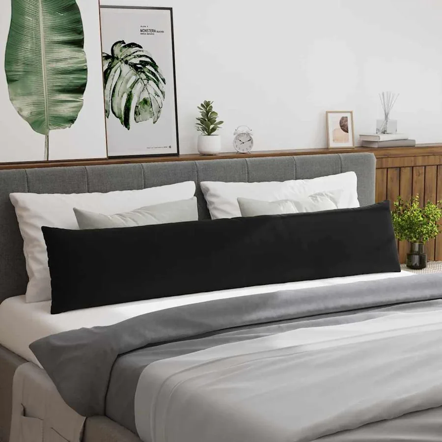 Coussins de canapé 2 pcs Noir 200 x 40 cm - 4