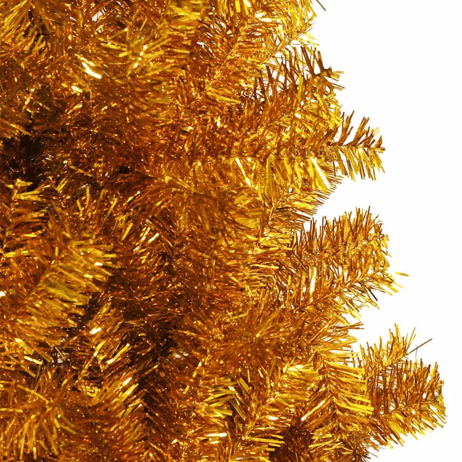 Sapin de Noël avec 300 LED avec support Doré 180 cm PET - 6