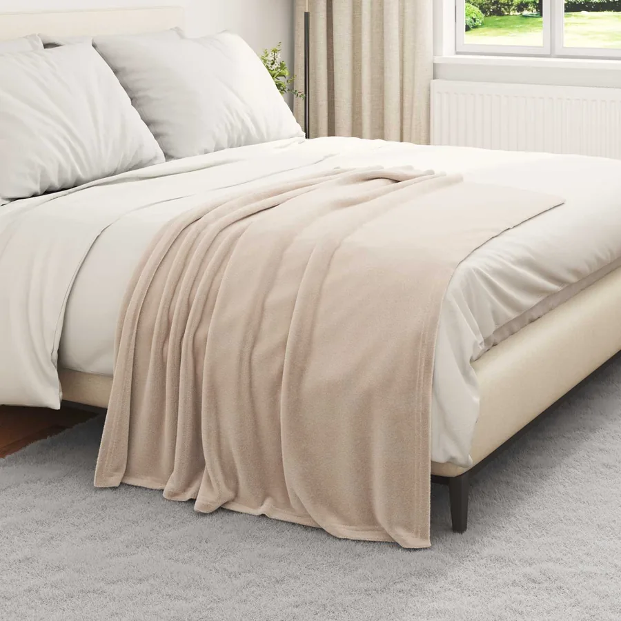 Couvertures à jeter 6 pcs Beige 130 x 150 cm Toison - 3