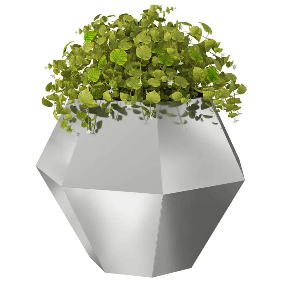 Jardinière 2 pc Argent 100 x 100 x 80 cm Acier galvanisé - 3