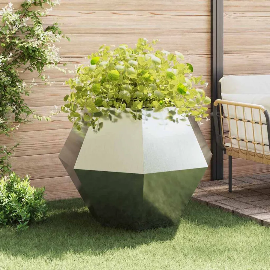 Jardinière 2 pc Argent 100 x 100 x 80 cm Acier galvanisé - 4
