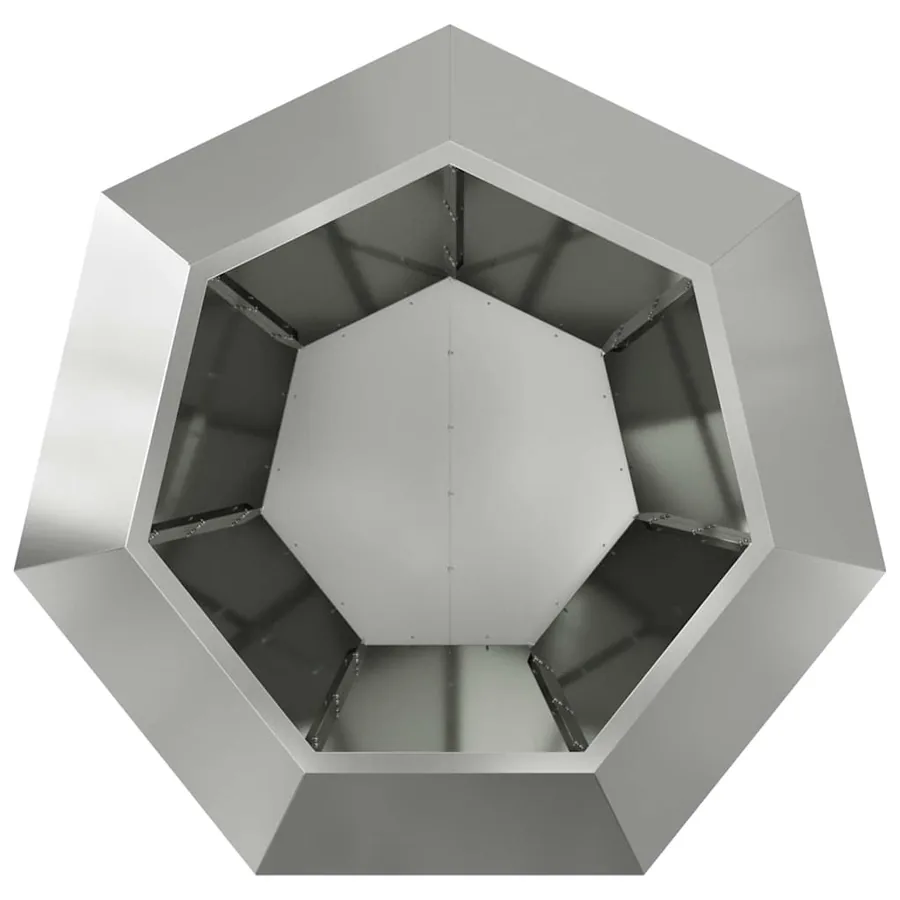 Jardinière 2 pc Argent 100 x 100 x 80 cm Acier galvanisé - 7