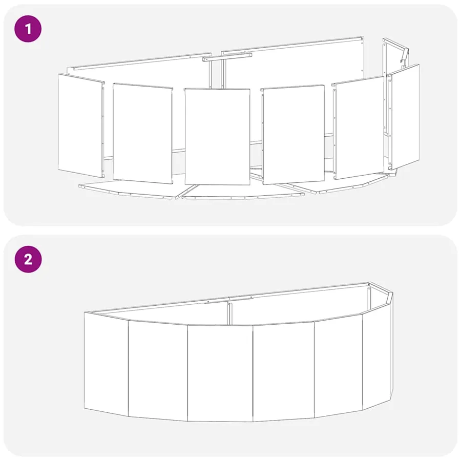 Jardinière Argent 120 x 60 x 35 cm Acier galvanisé - 8