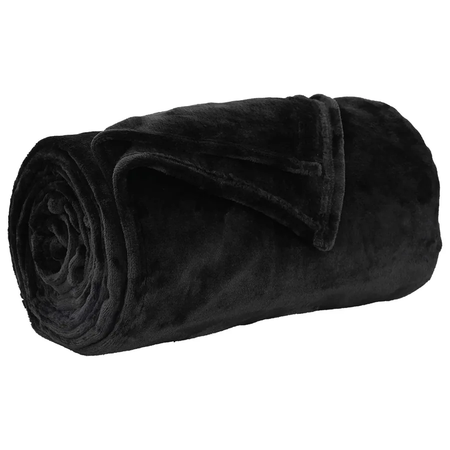 Couvertures à jeter 6 pcs Noir 240 x 270 cm Toison - 4