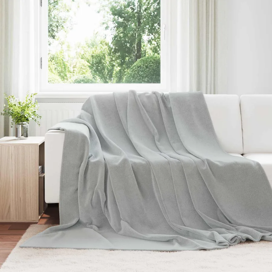 Couvertures à jeter 6 pcs Gris 240 x 270 cm Toison