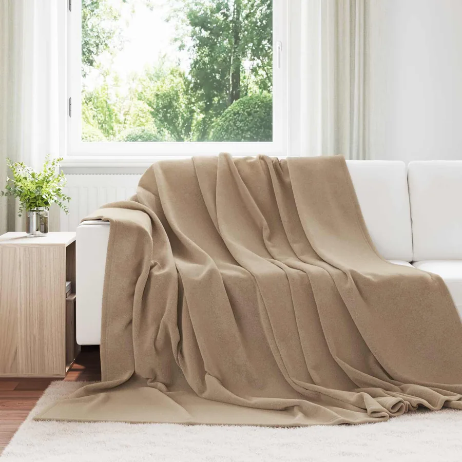 Jeté Camel 220 x 240 cm Toison