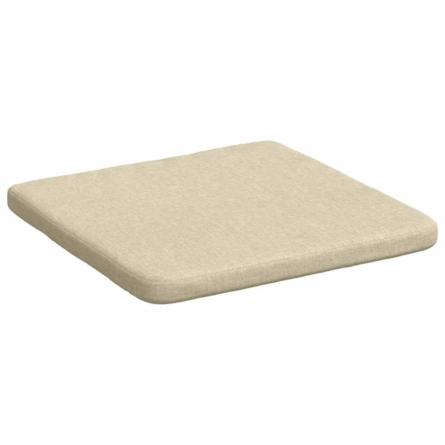 Coussins de siège 4 pcs Crème 40 x 40 x 3 cm tissu - 5