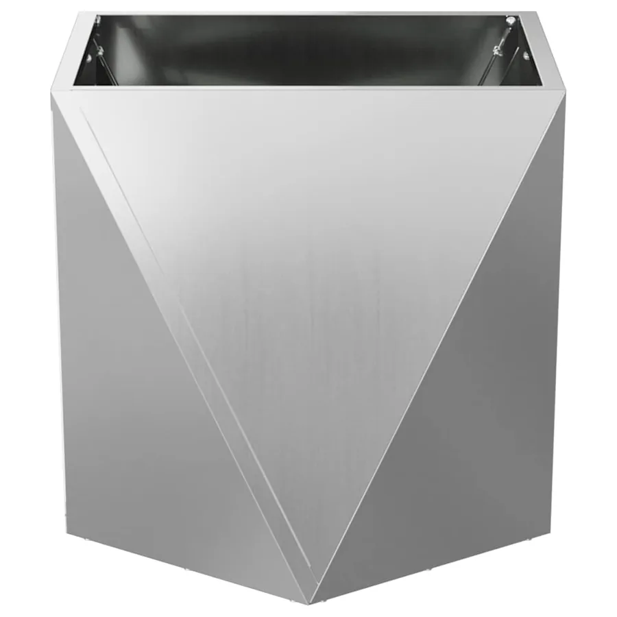 Jardinière Argent 50 x 50 x 50 cm Acier galvanisé - 5