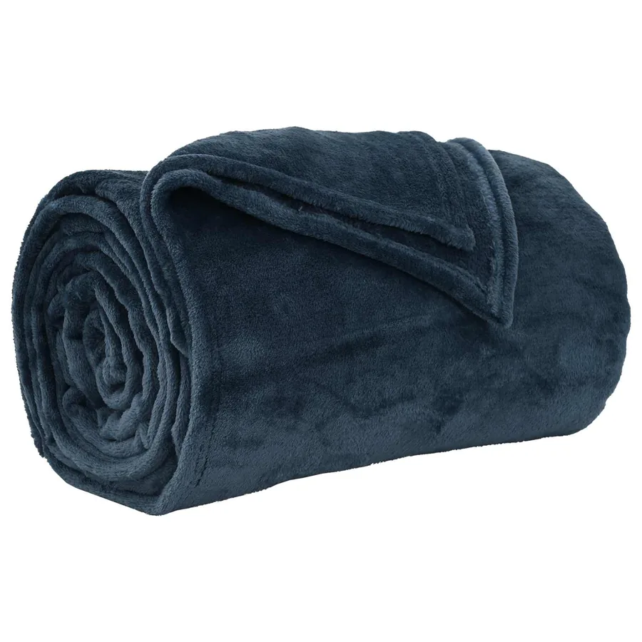 Couvertures à jeter 6 pcs Bleu marine 150 x 200 cm Toison - 4