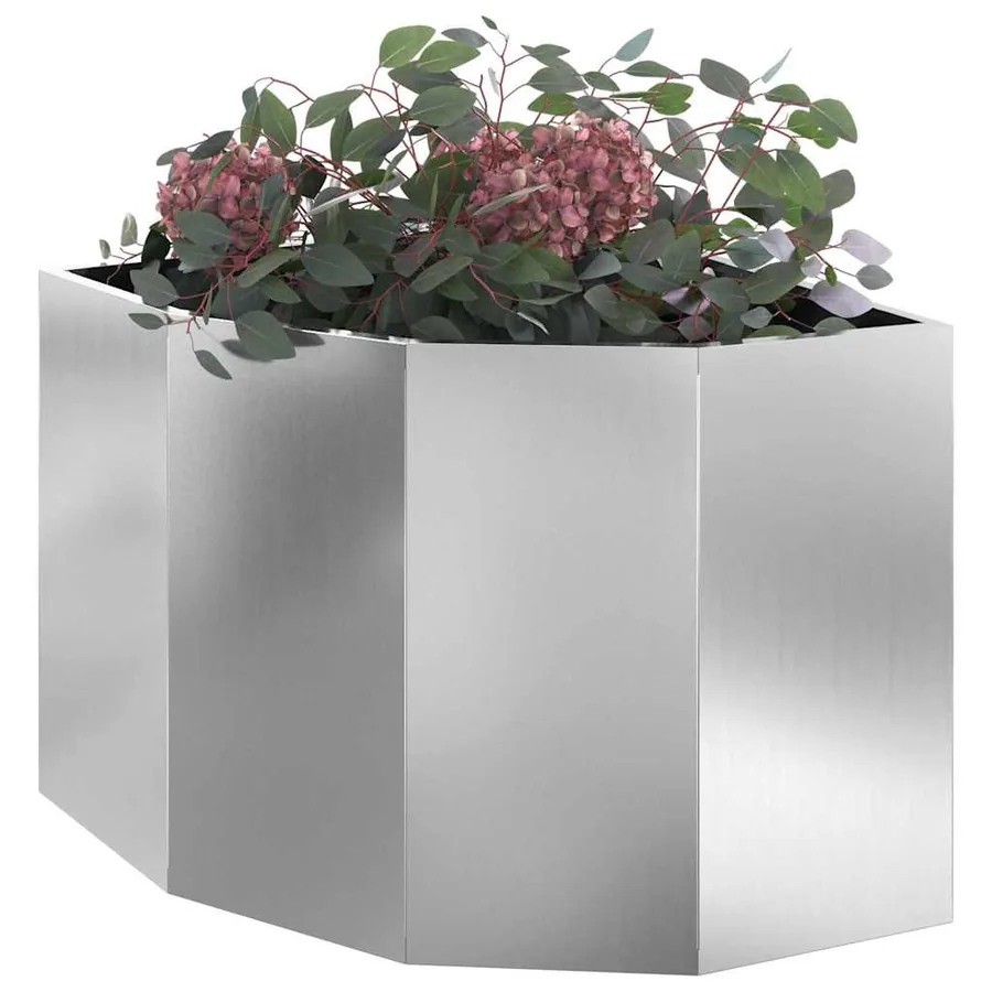 Jardinière d'Angle Argent 60 x 60 x 50 cm Acier galvanisé - 3