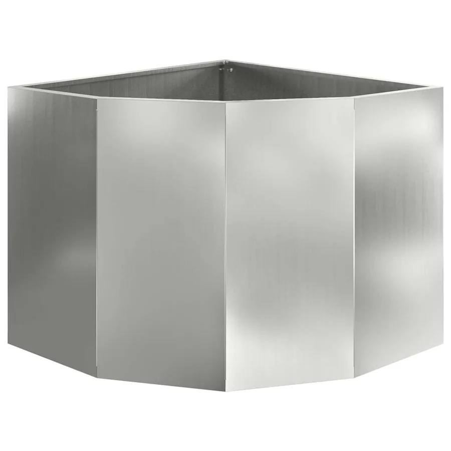 Jardinière d'Angle Argent 60 x 60 x 50 cm Acier galvanisé - 5