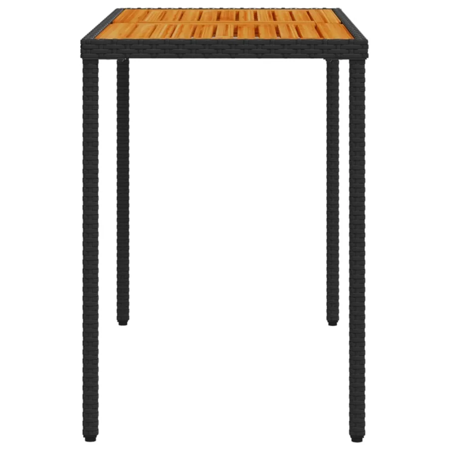 Ensemble à manger de jardin coussins 5pcs Noir Résine tressée - 10