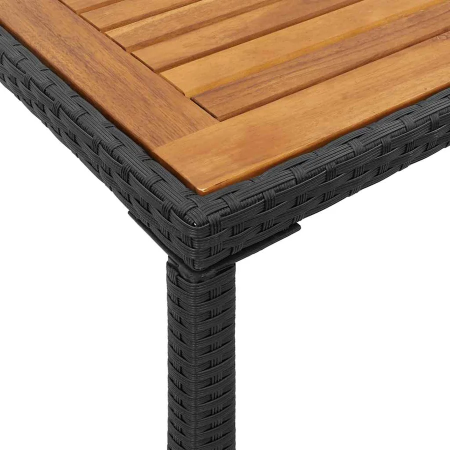 Ensemble à manger de jardin coussins 5pcs Noir Résine tressée - 17